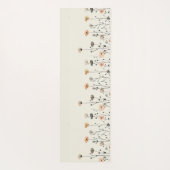 Waterverf voorjaarsbloemen met naam rustieke bloem yogamat (Achterkant)