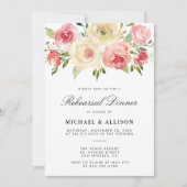 Waterverf voorjaarsbloemenrepetitie kaart (Voorkant)