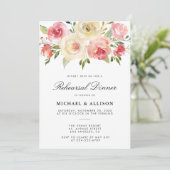 Waterverf voorjaarsbloemenrepetitie kaart (Staand voorkant)