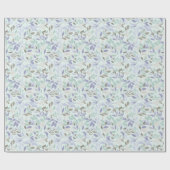 Waterverf voorjaarsmunt en lavendelbloemblaadjes cadeaupapier (Vlak)