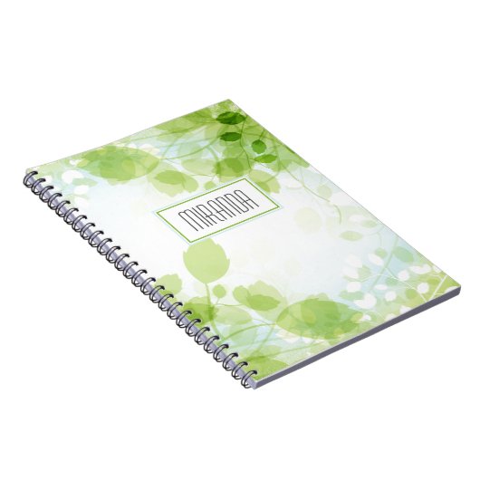 Waterverf voorlenteverlaten monogrammen notitieboek (Rechterzijde)