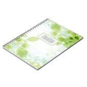 Waterverf voorlenteverlaten monogrammen notitieboek (Linkerzijde)