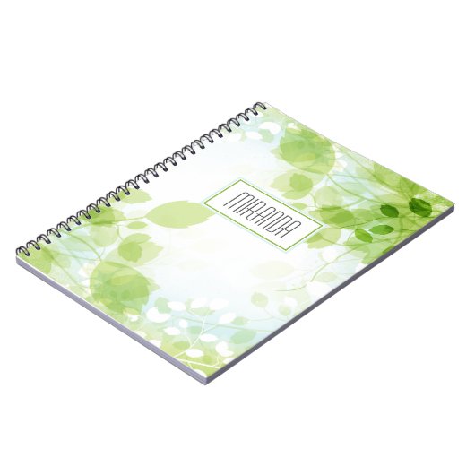 Waterverf voorlenteverlaten monogrammen notitieboek (Linkerzijde)