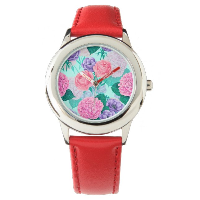 Waterverf voortuin 2 horloge (Voorkant)