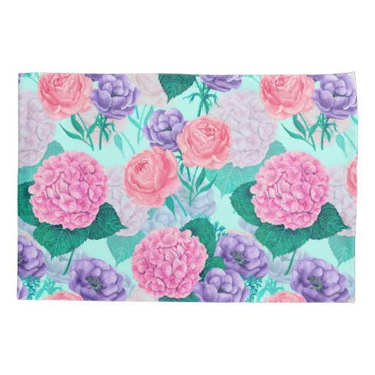 Waterverf voortuin 2 kussensloop (Achterkant)