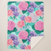 Waterverf voortuin 2 sherpa deken (Voorkant)