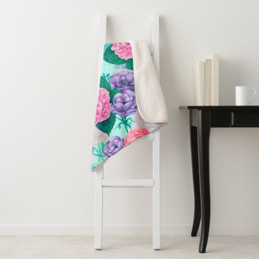 Waterverf voortuin 2 sherpa deken (In situ)