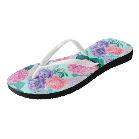 Waterverf voortuin 2 teenslippers (Schuin)