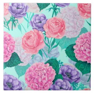 Waterverf voortuin 2 tegeltje