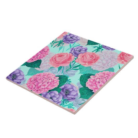 Waterverf voortuin 2 tegeltje (Zijkant)