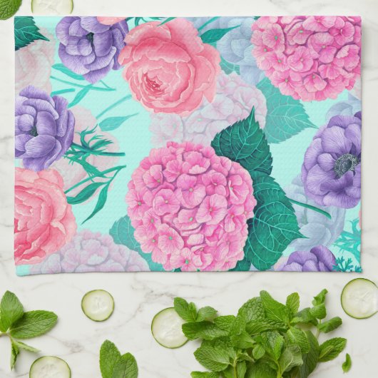 Waterverf voortuin 2 theedoek (Gevouwen)