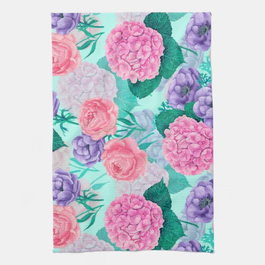 Waterverf voortuin 2 theedoek (Verticaal)