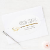 Waterverf vork catering, chef-kok, voedsel Sticker (Envelop)