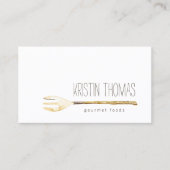 Waterverf vork catering, chef-kok, voedsel Visitek Visitekaartje (Voorkant)