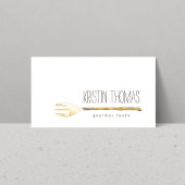 Waterverf vork catering, chef-kok, voedsel Visitek Visitekaartje