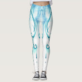Waterverf Vorm Zonnebloem Artiest Premium Leggings (Voorkant)