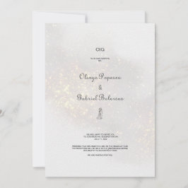 Waterverf Vormt Roos Glitter Huwelijksuitnodiging Kaart