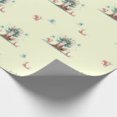 Waterverf vos boom inpakpapier (Hoek)