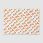 Waterverf vos in sneeuwkerstpapier tissuepapier (Voorkant)