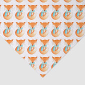 Waterverf vos in sneeuwkerstpapier tissuepapier (Detail)