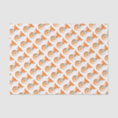 Waterverf vos in sneeuwkerstpapier tissuepapier (Voorkant)