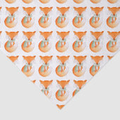 Waterverf vos in sneeuwkerstpapier tissuepapier (Detail)