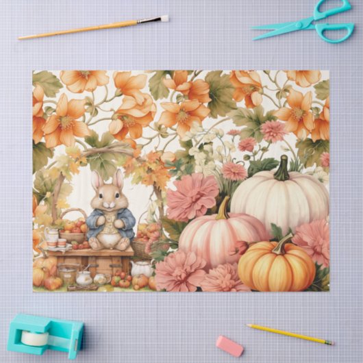 Waterverf Vos Pompoenen & Herfst Foliage Decoupage Tissuepapier (Craft)