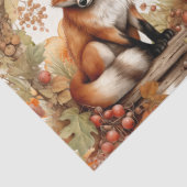 Waterverf Vos Pompoenen & Herfst Foliage Decoupage Tissuepapier (Detail)