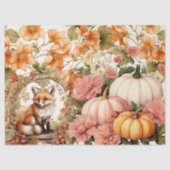 Waterverf Vos Pompoenen & Herfst Foliage Decoupage Tissuepapier (Voorkant)