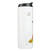 Waterverf vossenbos bosbeboten rustige baby thermosbeker (Gedraaid links)