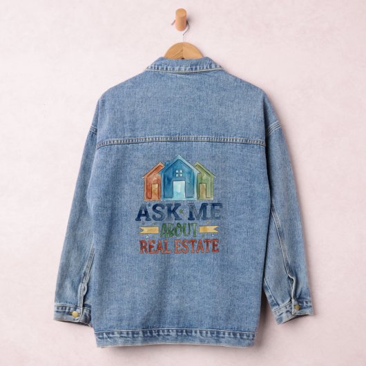 Waterverf Vraag Me Over Vastgoed Denim Jas Jacket (Hangar)