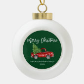 Waterverf  vrachtwagen  keramische bal ornament (Voorkant)