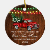 Waterverf  vrachtwagenlicht Nieuw startpunt Keramisch Ornament (Voorkant)