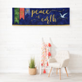 Waterverf vrede op aarde spandoek (Insitu)