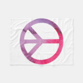 Waterverf vredes gebarentekleeg fleece deken (Voorkant (Horizontaal))