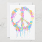 Waterverf vredesontwerp - uitnodiging/Wenskaart Kaart (Voorkant)