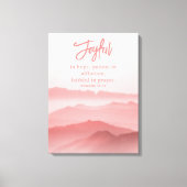 Waterverf Vreedzaam Landschap Bijbelvers Canvas Afdruk (Voorkant)