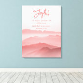 Waterverf Vreedzaam Landschap Bijbelvers Canvas Afdruk (Insitu (Houten vloer))