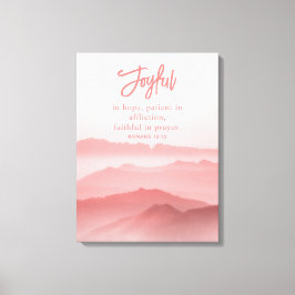 Waterverf Vreedzaam Landschap Bijbelvers Canvas Afdruk