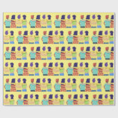 Waterverf Vriendschap Vrienden Leuk Cadeaupapier (Vlak)