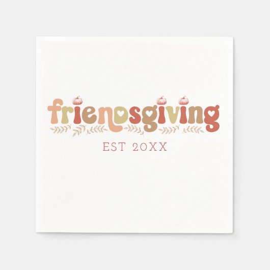 Waterverf Vriendschapsdiner servetten (Voorkant)