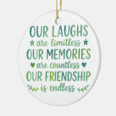 Waterverf Vriendschapsquote Keramisch Ornament (Links)