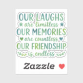 Waterverf Vriendschapsquote Sticker (Vel)
