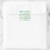 Waterverf Vriendschapsquote Vierkante Sticker (Tas)