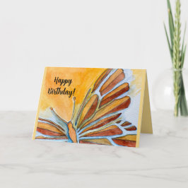 Waterverf Vrij vliegen Vliegende vlinder Birthday  Bedankkaart