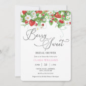 Waterverf Vrijgezellenfeest aardbei Kaart (Voorkant)