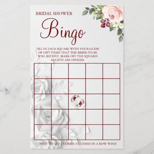 Waterverf Vrijgezellenfeest Bingo-spelkaart Flyer (Voorkant)