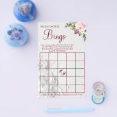Waterverf Vrijgezellenfeest Bingo-spelkaart Flyer (Enkel)
