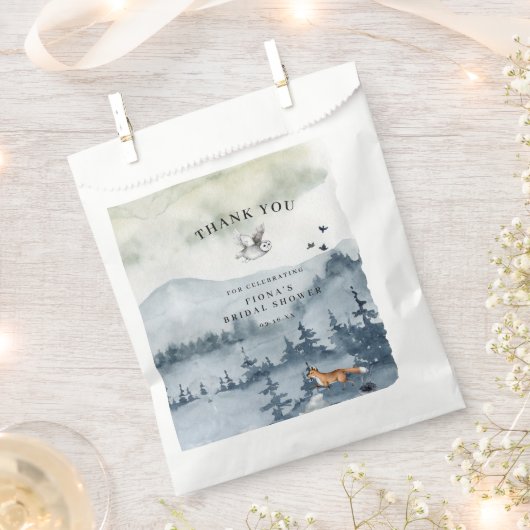 Waterverf Vrijgezellenfeest Bosdieren Bedankzakje (Geknipt)