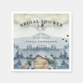 Waterverf Vrijgezellenfeest Bosdieren Servet (Voorkant)